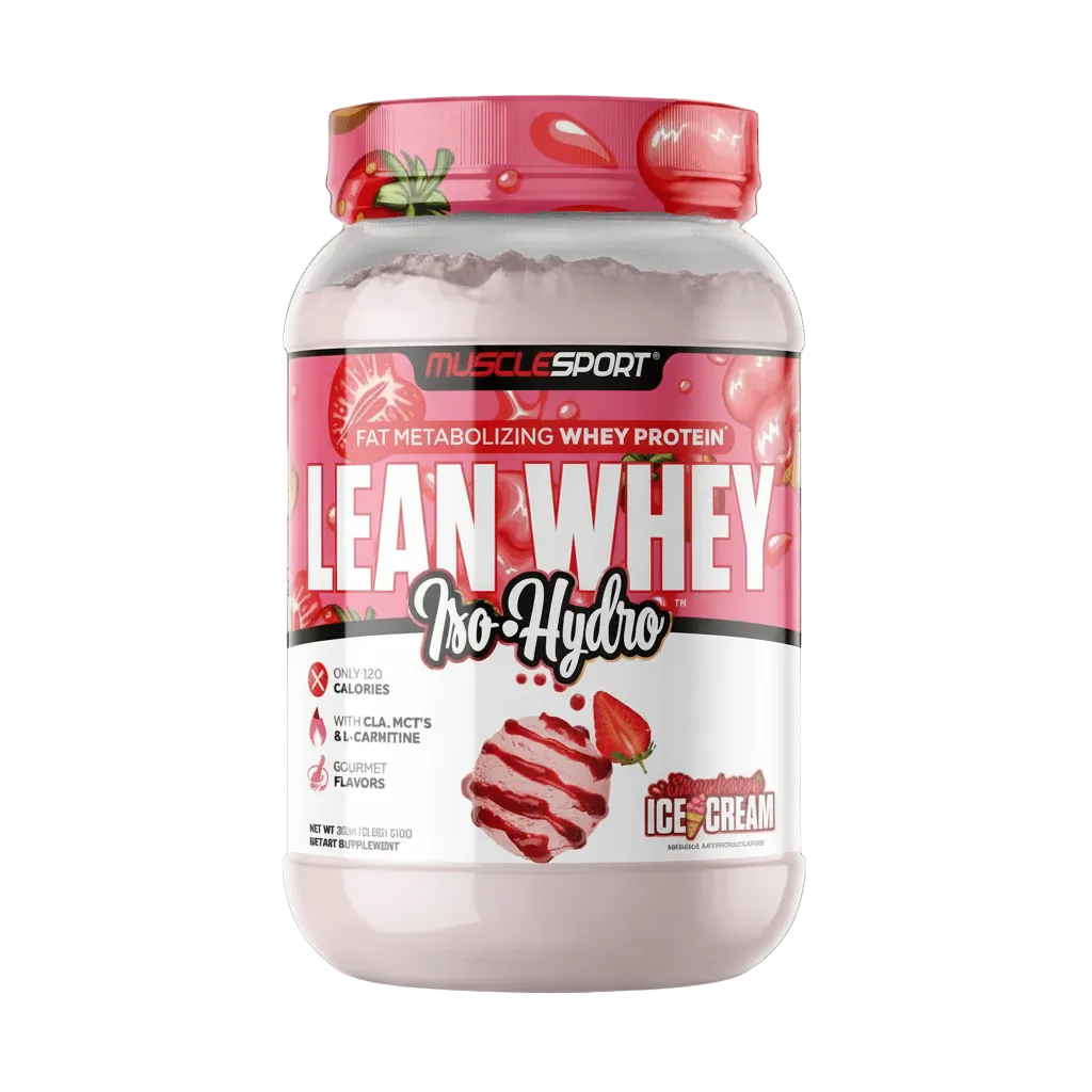 Musclesport Lean Whey Iso Hydro Gourmet Protein Strawberry 2lb