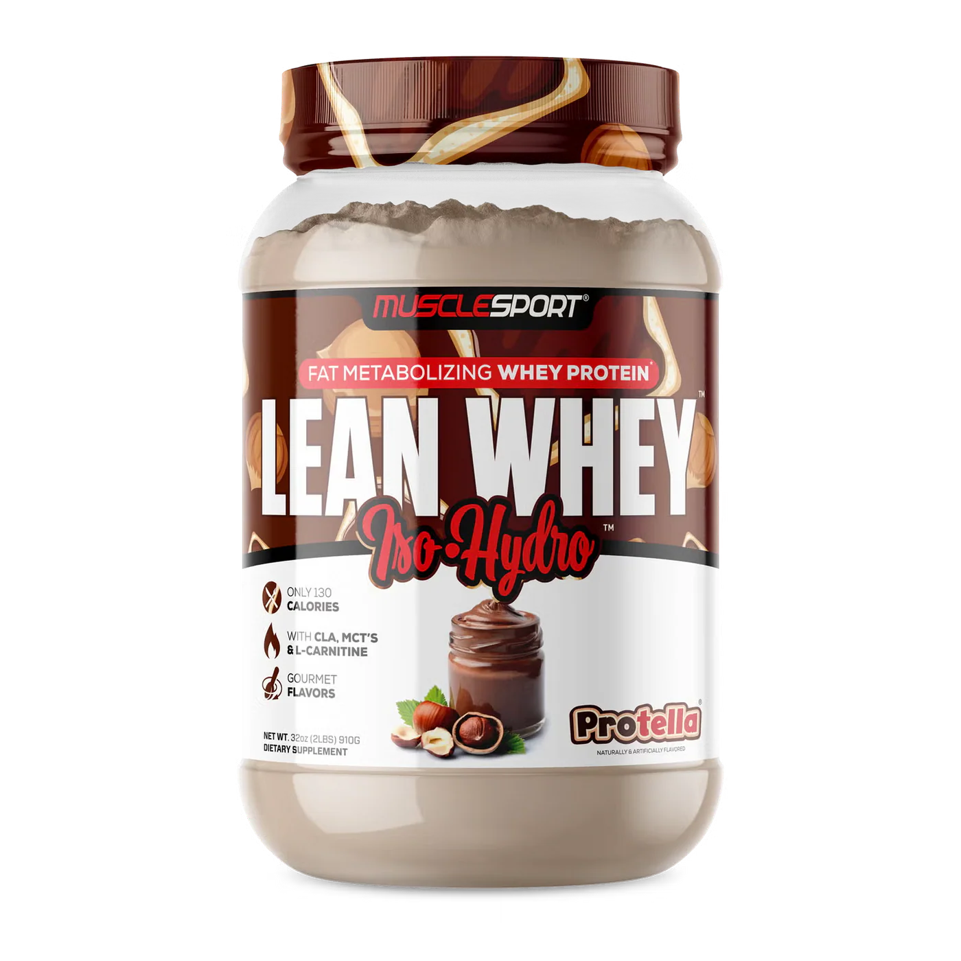 Musclesport Lean Whey Iso Hydro Gourmet Protein Protella 2lb