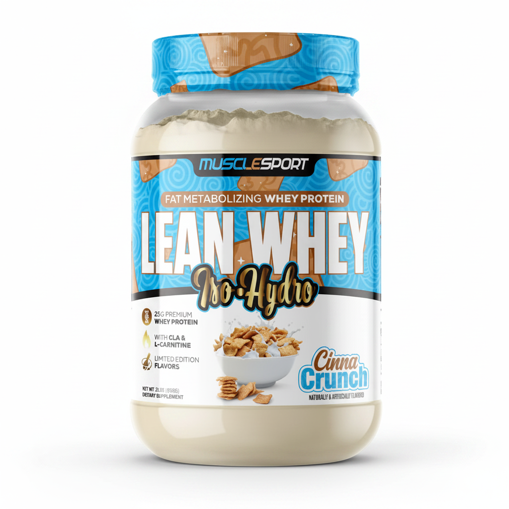 Musclesport Lean Whey Iso Hydro Gourmet Protein Cinna Crunch 2lb