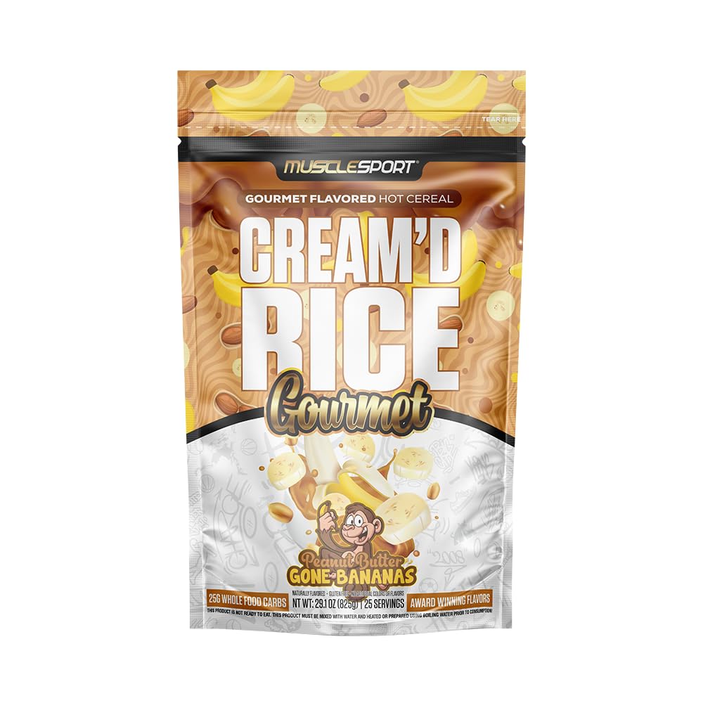 Musclesport Cream'd Rice Gourmet Rice Peanut Butter Gone Bananas - Hot Cereal 25 Servings