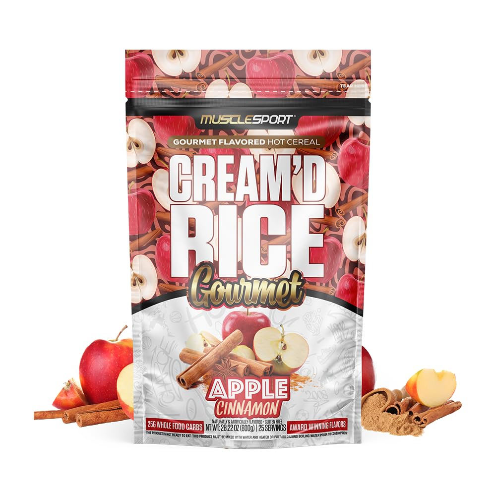 Musclesport Cream'd Rice Gourmet Apple Cinnamon - Hot Cereal 25 Servings