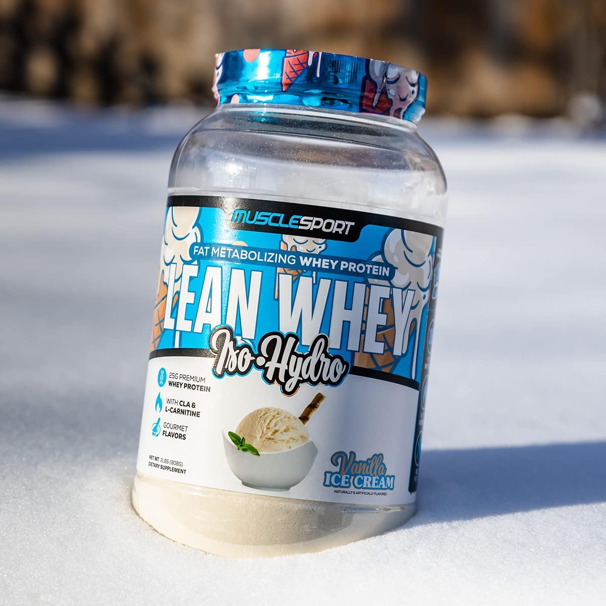 Musclesport Lean Whey Iso Hydro Gourmet Protein Vanilla 2lb