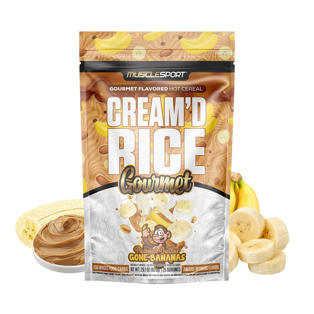 Musclesport Cream'd Rice Gourmet Rice Peanut Butter Gone Bananas - Hot Cereal 25 Servings