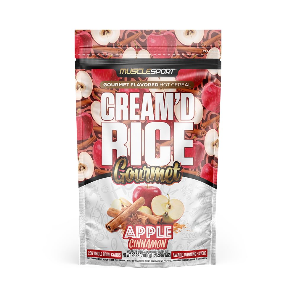 Musclesport Cream'd Rice Gourmet Apple Cinnamon - Hot Cereal 25 Servings