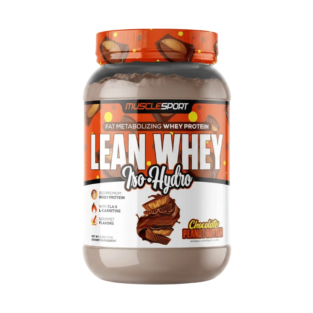 Musclesport Lean Whey Iso Hydro Gourmet Protein Choco Peanut Butter 2lb