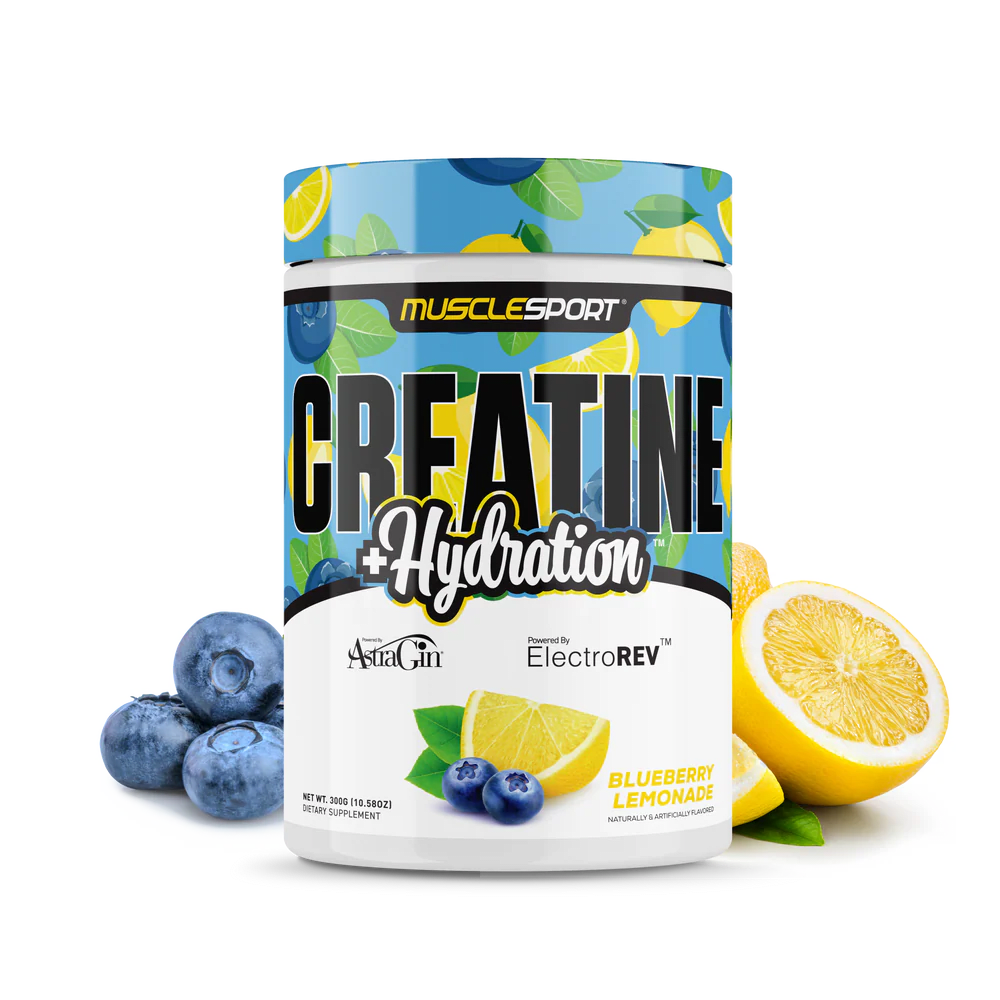 Musclesport Creatine+Hydration™ Blueberry Lemonade 300Grams