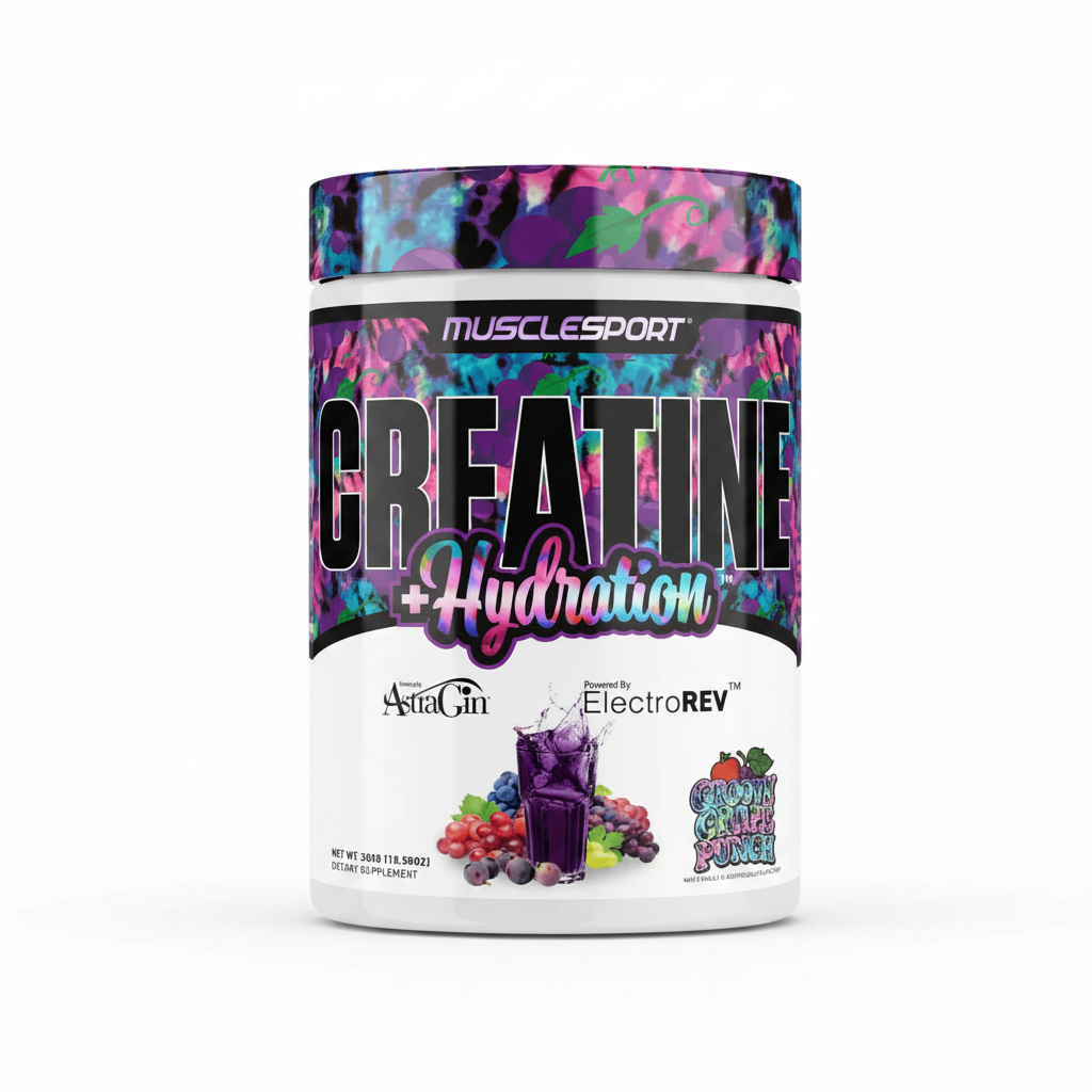 Musclesport Creatine+Hydration™ Groovy Grape 300Grams