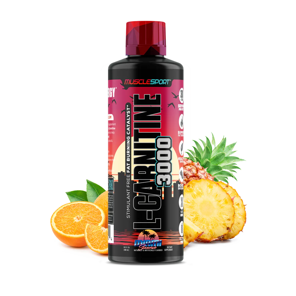 Musclesport L-Carnitine 3000 Miami Sunrise 16.5oz Liquid