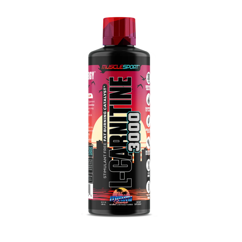 Musclesport L-Carnitine 3000 Miami Sunrise 16.5oz Liquid