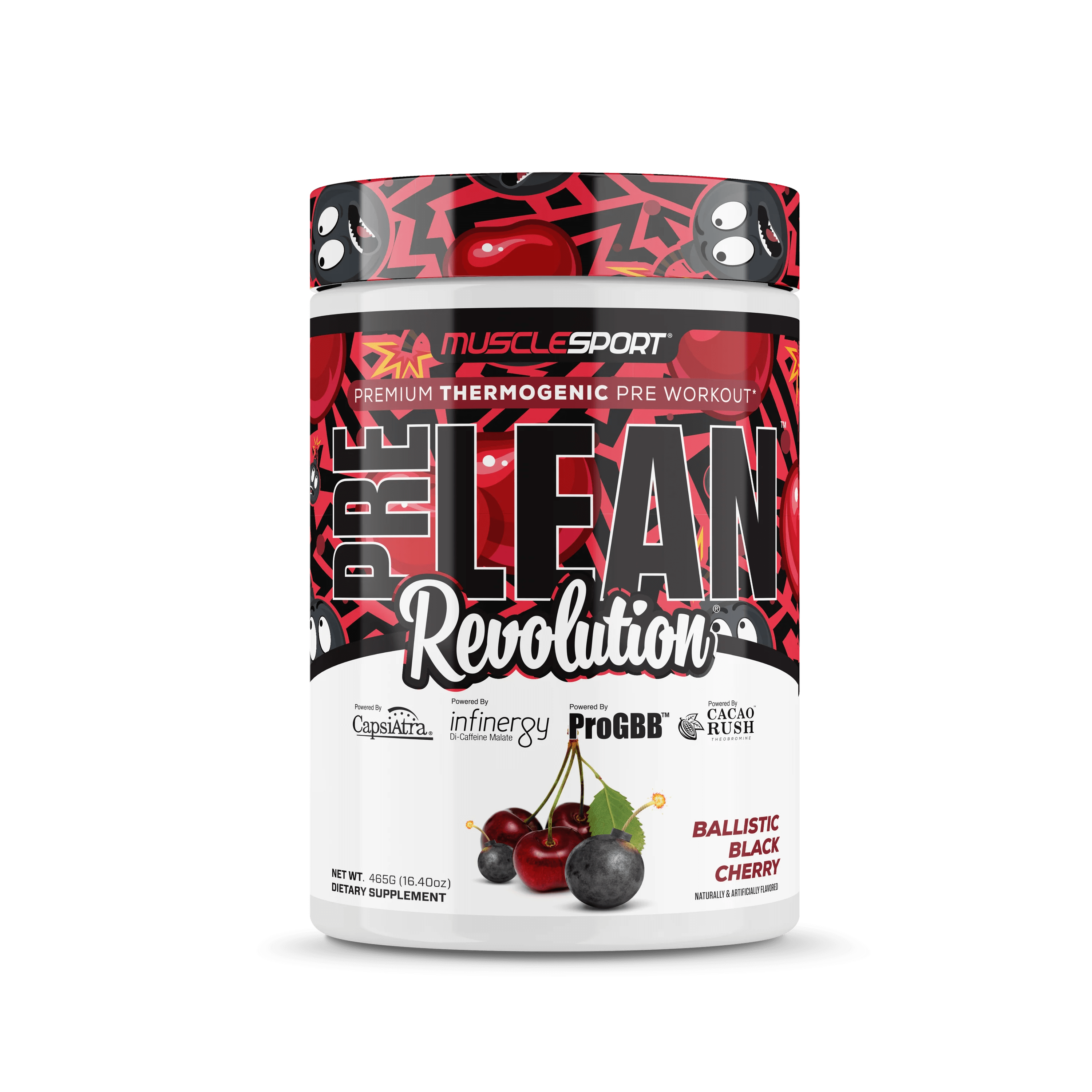 Musclesport PreLean™ Revolution® Pre-workout Ballistic Black Cherry - 30 Servings