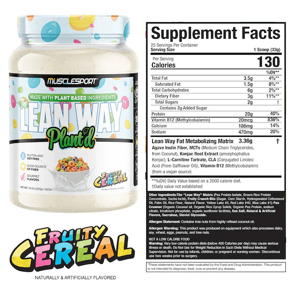 Musclesport The Lean Way Plant'd Fruity Cereal - Plant Based