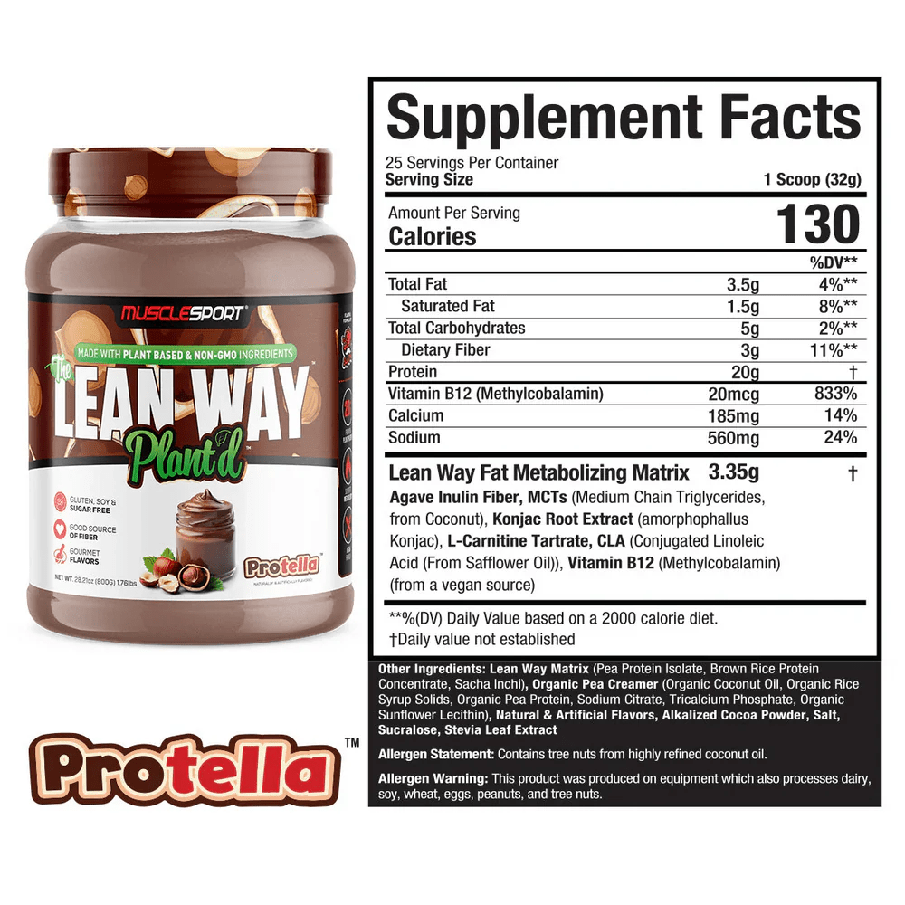Musclesport The Lean Way Plant'd Protella - Plant Based