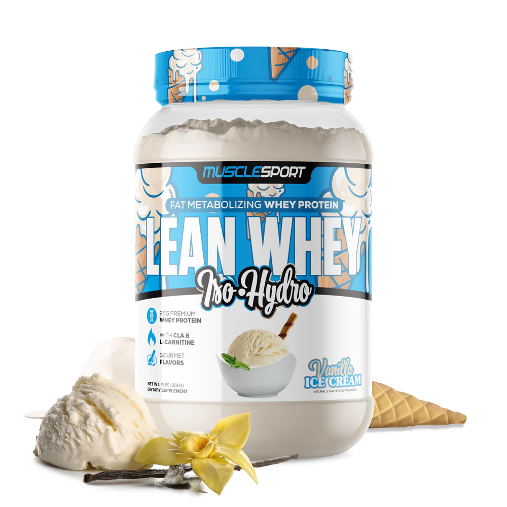 Musclesport Lean Whey Iso Hydro Gourmet Protein Vanilla 2lb