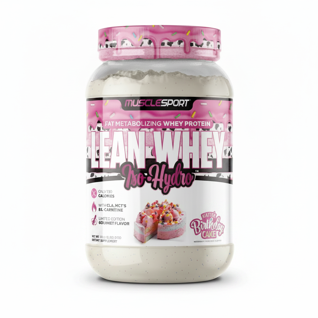 Musclesport Lean Whey Iso Hydro Gourmet Protein Birthday Cake 2lb