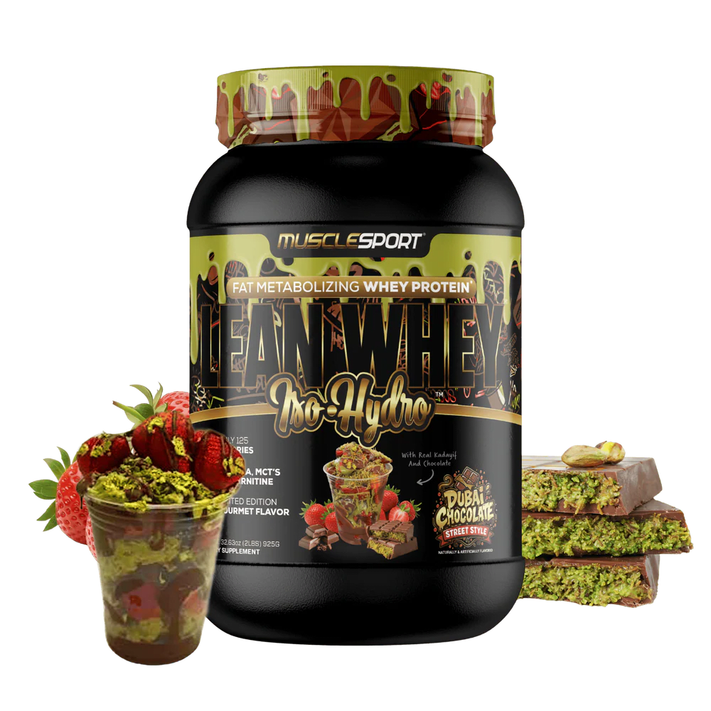 Musclesport Lean Whey Iso Hydro Gourmet Protein Dubai Chocolate "Street Style" 2lb
