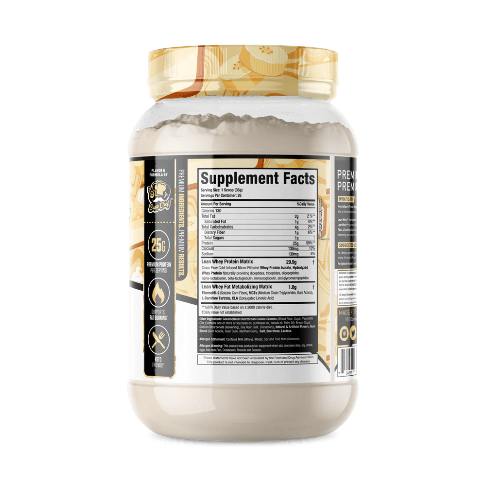 Musclesport Lean Whey Iso Hydro Gourmet Protein Nana's Banana Cream 2lb