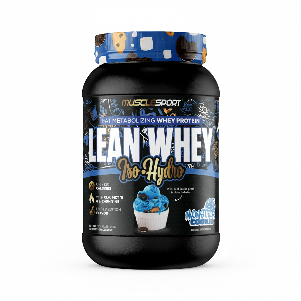 Musclesport Lean Whey Iso Hydro Gourmet Protein Monster Cookie 2lb