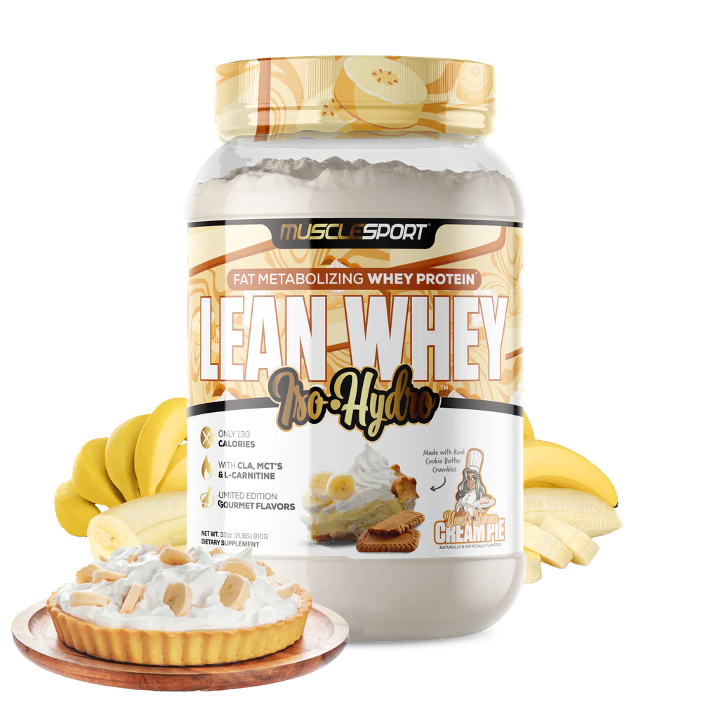 Musclesport Lean Whey Iso Hydro Gourmet Protein Nana's Banana Cream 2lb