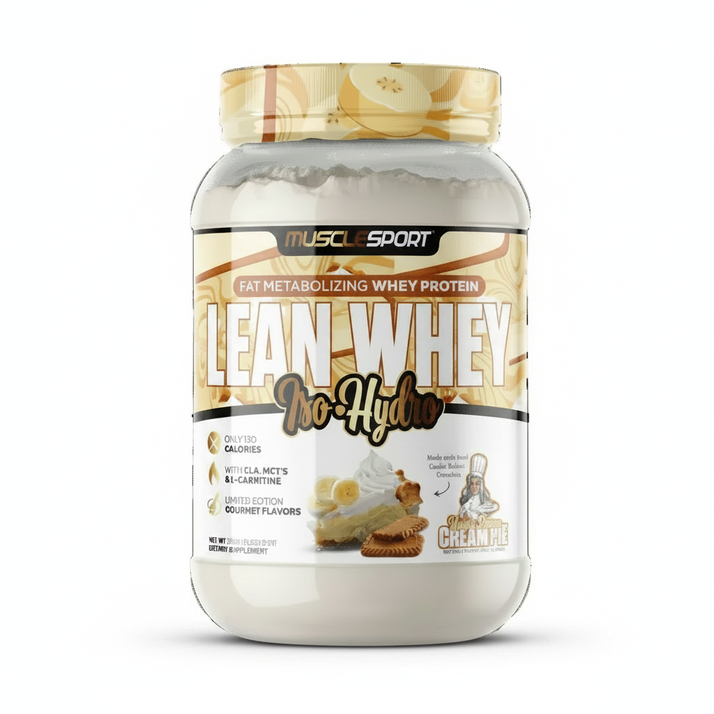 Musclesport Lean Whey Iso Hydro Gourmet Protein Nana's Banana Cream 2lb