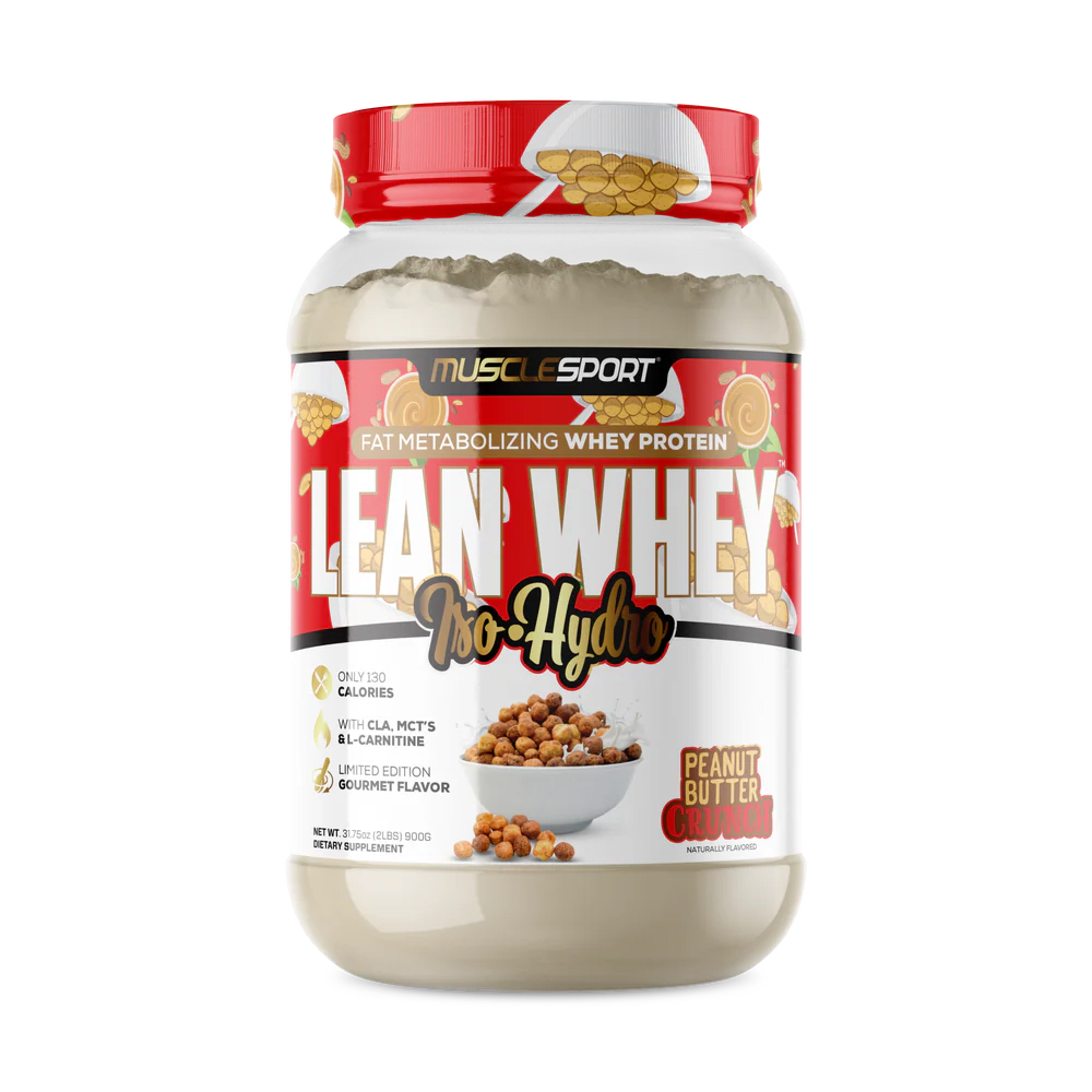 Musclesport Lean Whey Iso Hydro Gourmet Protein Peanut Butter Crunch 2lb