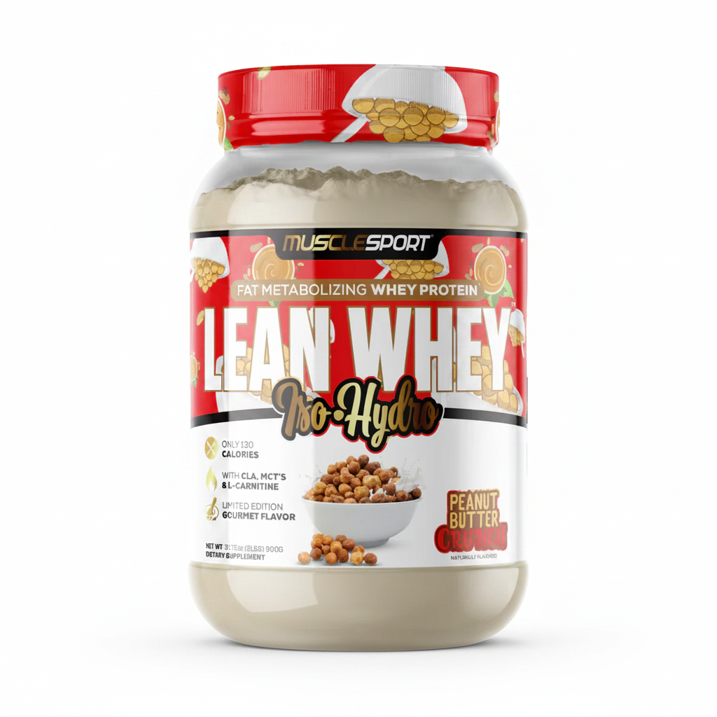Musclesport Lean Whey Iso Hydro Gourmet Protein Peanut Butter Crunch 2lb