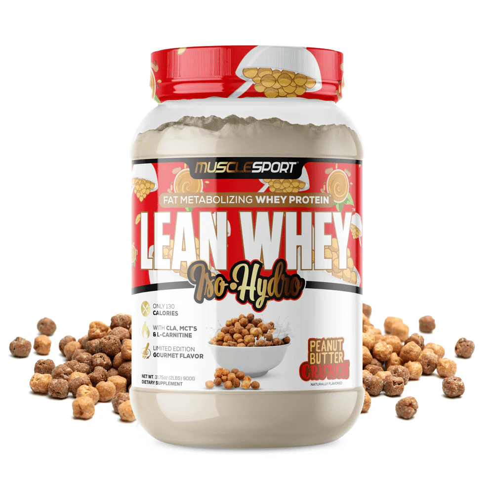 Musclesport Lean Whey Iso Hydro Gourmet Protein Peanut Butter Crunch 2lb