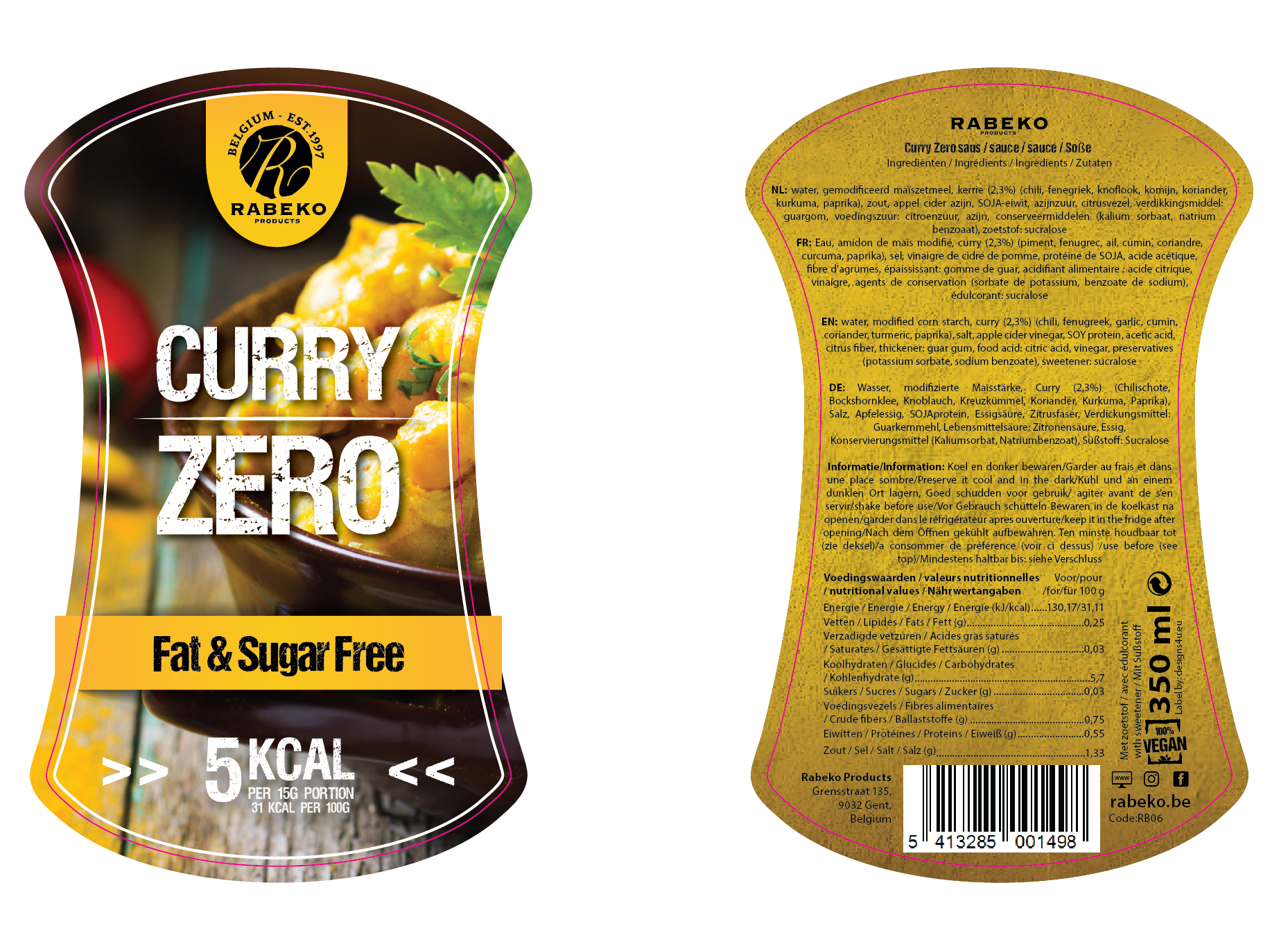 Rabeko Zero Curry Sauce 350ml