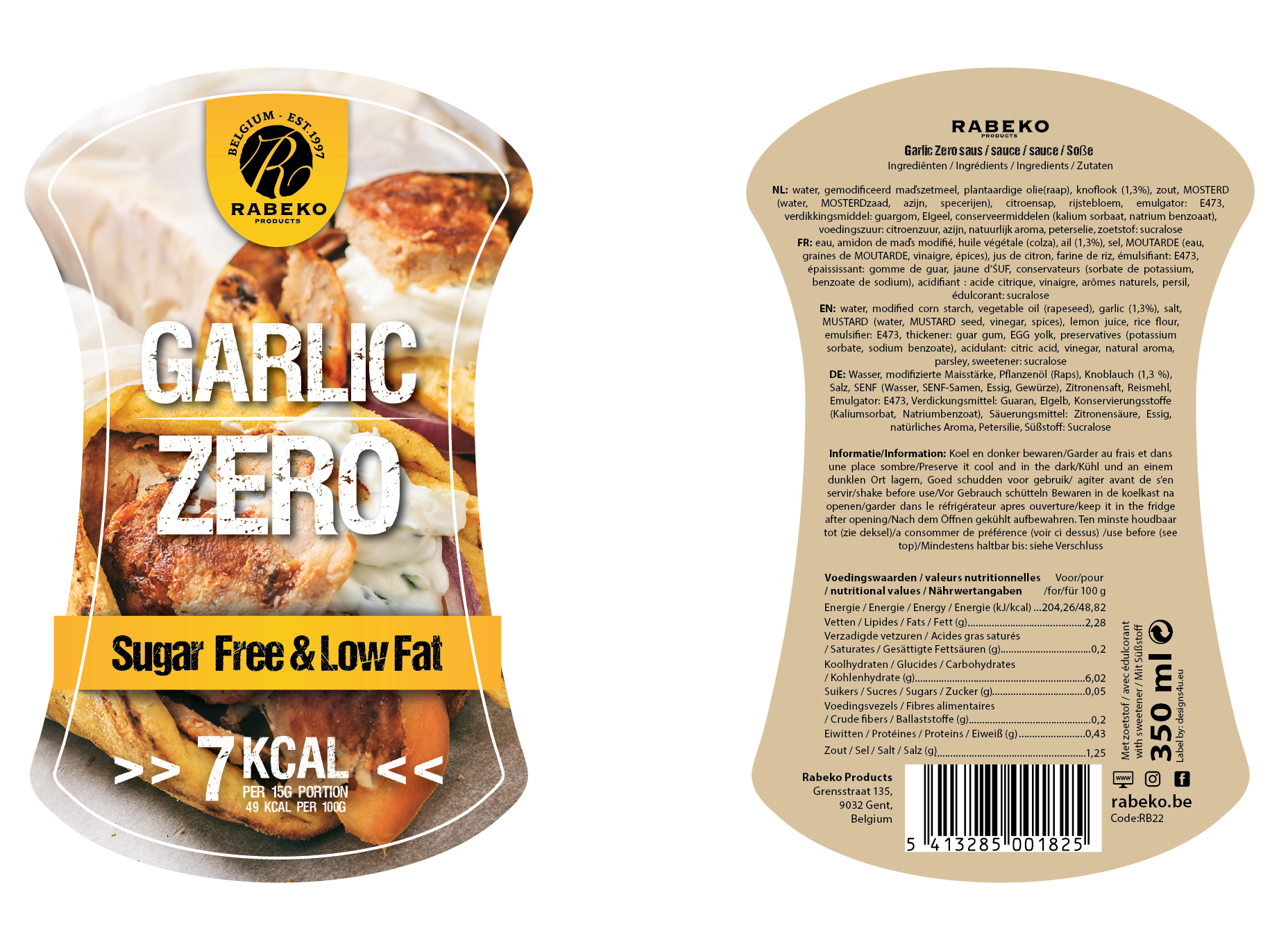 Rabeko Zero Garlic Sauce 350ml