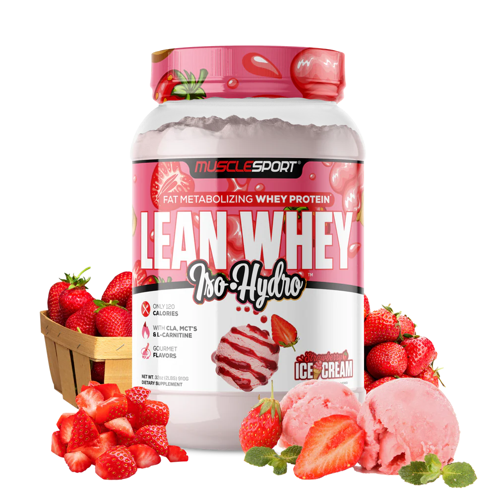 Musclesport Lean Whey Iso Hydro Gourmet Protein Strawberry 2lb